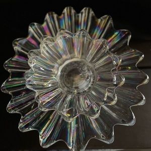 3pc Federal Glass Celestial Iridescent Nesting Bowls